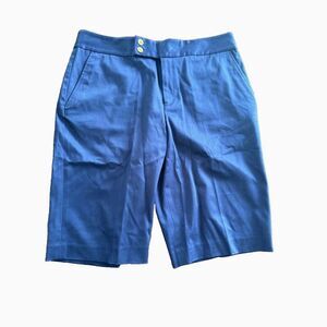 Lauren Ralph Lauren Navy Women's Bermuda Shorts Gold Button Size 12